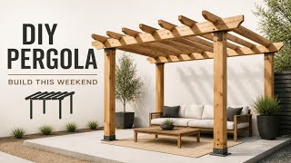 DIY Cedar Pergola Build | Modern Backyard Structure