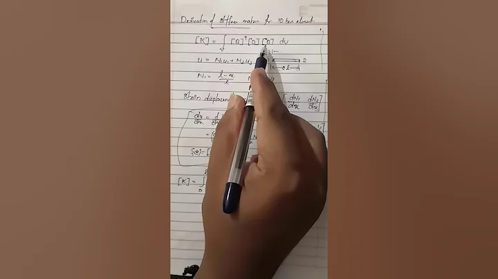 L6 Stiffness Matrix - 1D Bar element