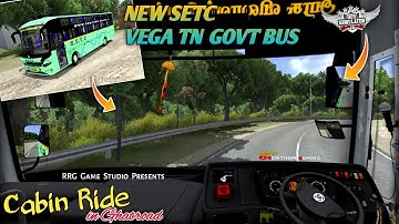 🤩🔥New SETC Vega Sleeper Cum Seater Bus Cabin Ride | Bussid v4.3.4 | TN Govt Bus Cabin Ride in Ghat