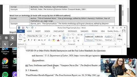 Write a Citation for a work from an anthology