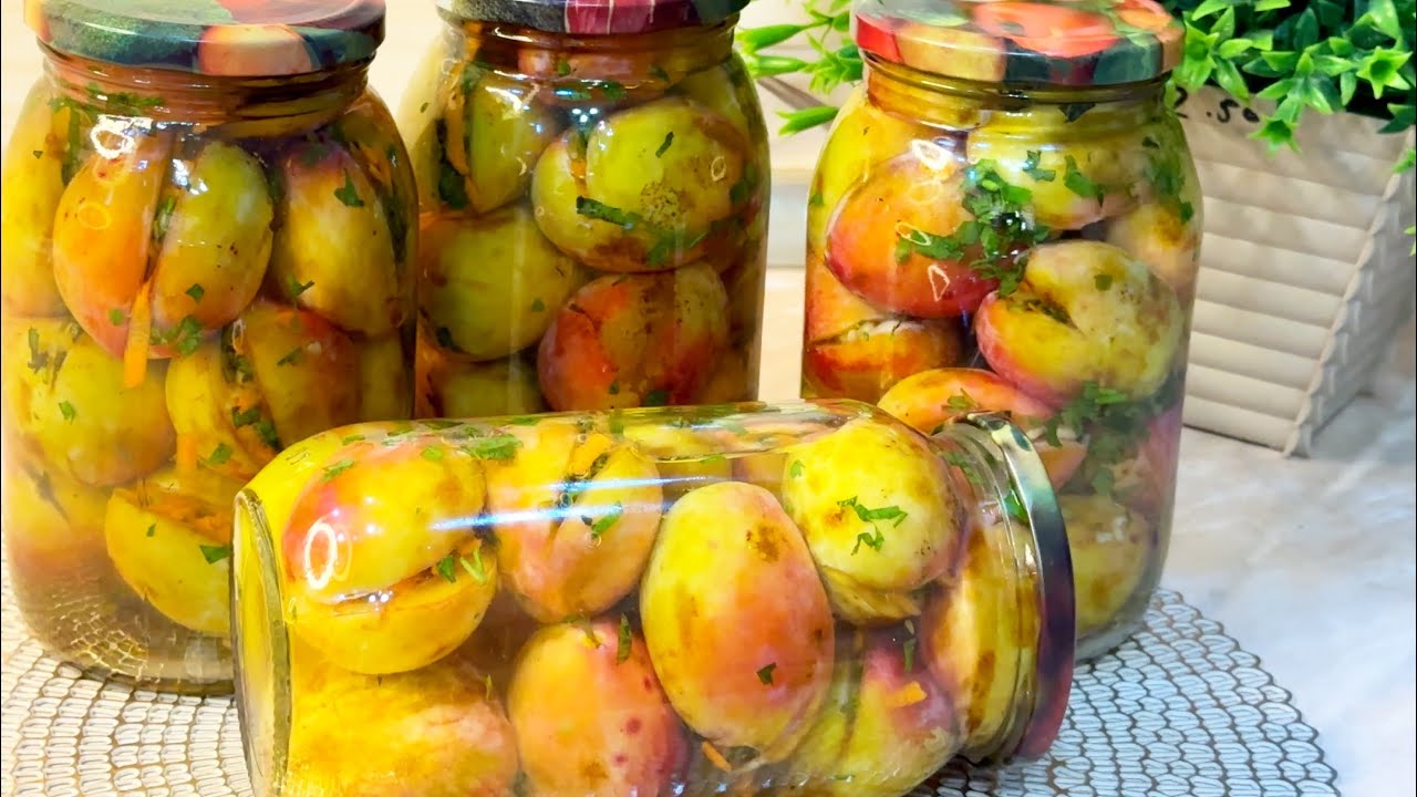 ♥️İÇİ DOLDURULMUŞ GAVALI TURŞUSU 😋👍🏻ФАРШИРОВАННАЯ СЛИВА  #tursu #gavalı #qışahazırlıq