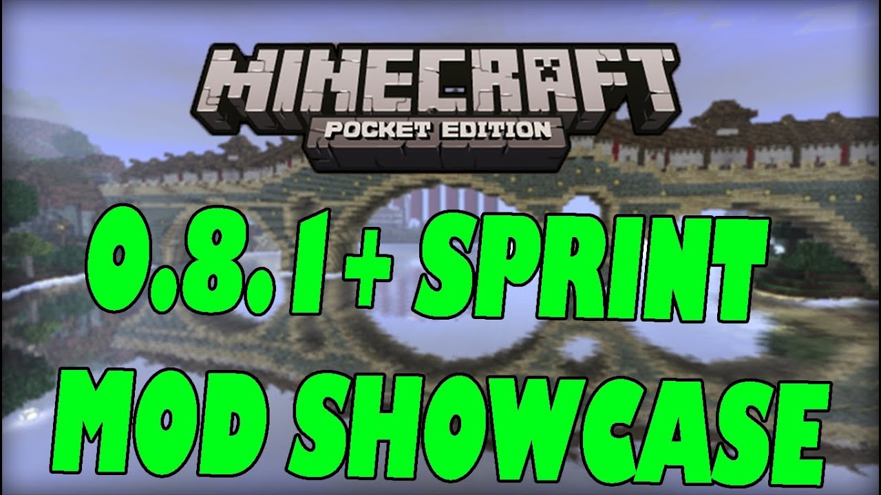 Minecraft Pocket Edition - SPRINT MOD! Mod Showcase [0.8.0] - YouTube