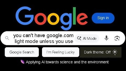 in signed out Firefox, NON AI dark theme only google.com search offers AI mode button to light theme
