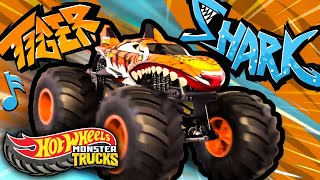 Fear The Frenzy Of Tiger Shark Hot Wheels Monster Trucks