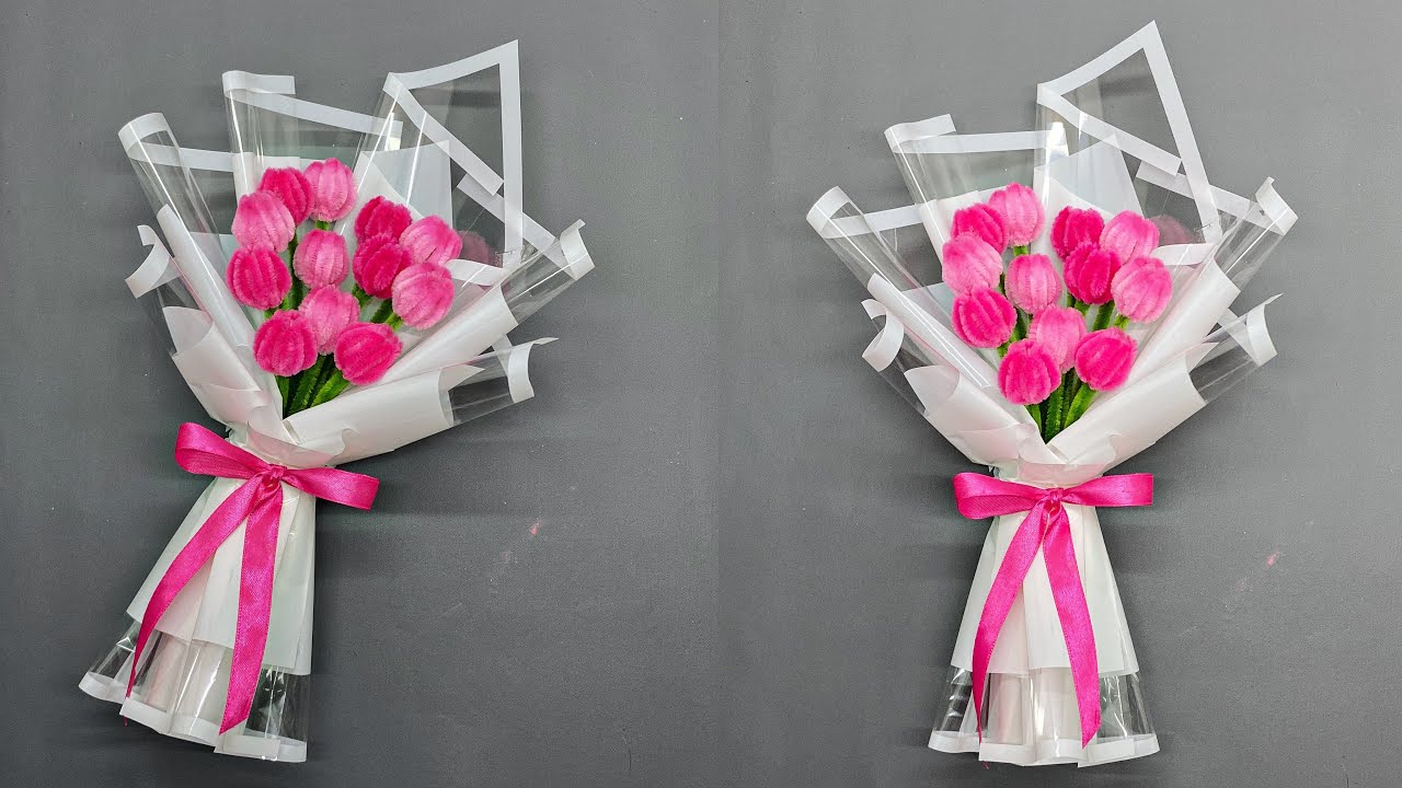 Сделай сам | Простой мастер-класс по изготовлению букета тюльпанов из проволочных перьев | Цветок...