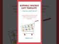 Free editable grocery list template = stress-free shopping.