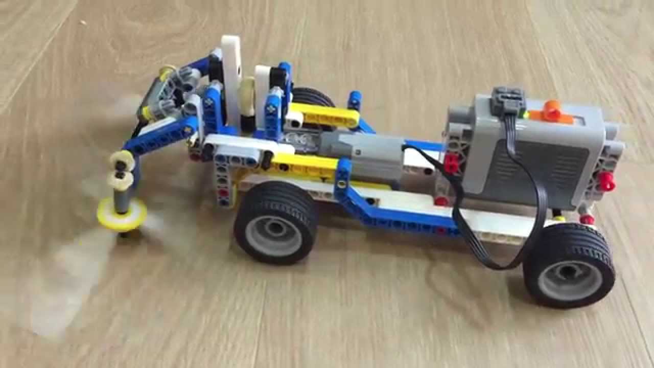 LEGO動力機械，作品名稱:掃街車。傑林幼教創意積木10407教學課程