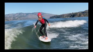 My First Time Wakesurfing!