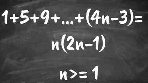 #3 Principle of mathematical induction prove proof 1+5+9+...+(4n-3)=n(2n-1)