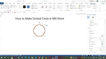 How to Make Dotted Circle in MS Word