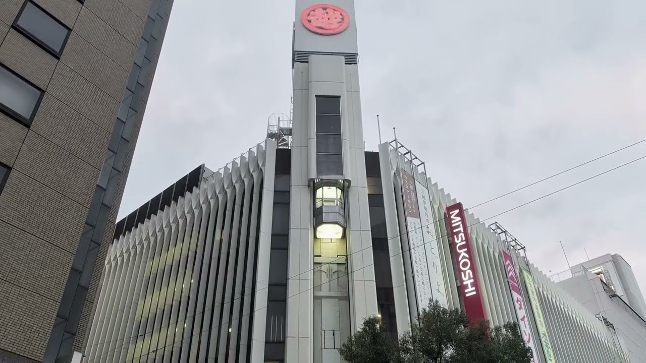 【かごが屋外露出】広島三越の展望エレベーター