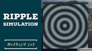 Simple Ripple simulation using Processing
