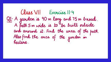 Q1, Ex.11.4 Chapter:11 Perimeter And Area | NCERT Maths Class 7 | CBSE | Area of the path