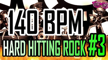 140 BPM - Hard Hitting Rock #3 - 4/4 Drum Beat - Drum Track