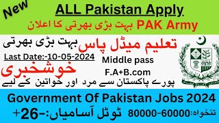   Pak Army Jobs in Pakistan/Jobs in Pakistan 2024/Pak Army jobs 2024/ April jobs