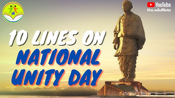 10 Lines On National Unity Day | English Speech On Unity Day | Essay On National Unity Day | eduMate