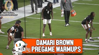 Damari Brown in Early Pregame Warmups Before National Championship Game