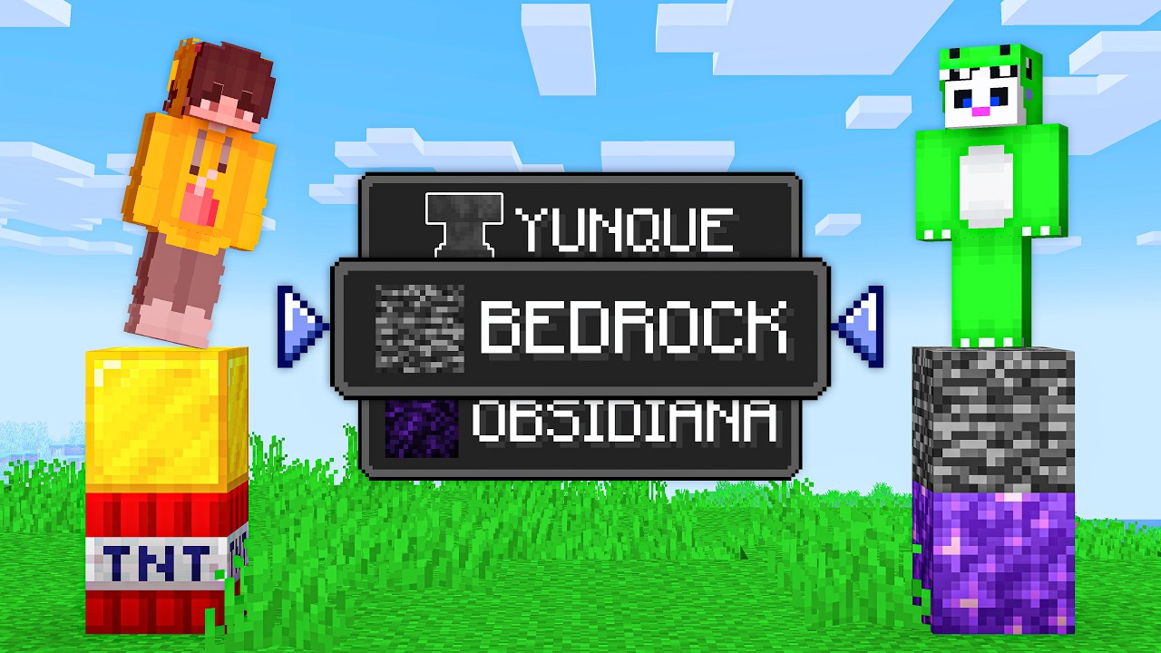 Hicimos una CARRERA de BLOQUES IMPOSIBLES en MINECRAFT