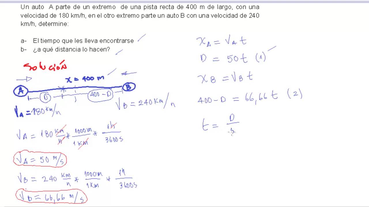 Ejemplo Cinemático con velocidad constante YouTube