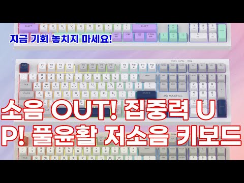 맥스틸 풀윤활 저소음 적축 키보드: 사무실이 조용해지는 마법!