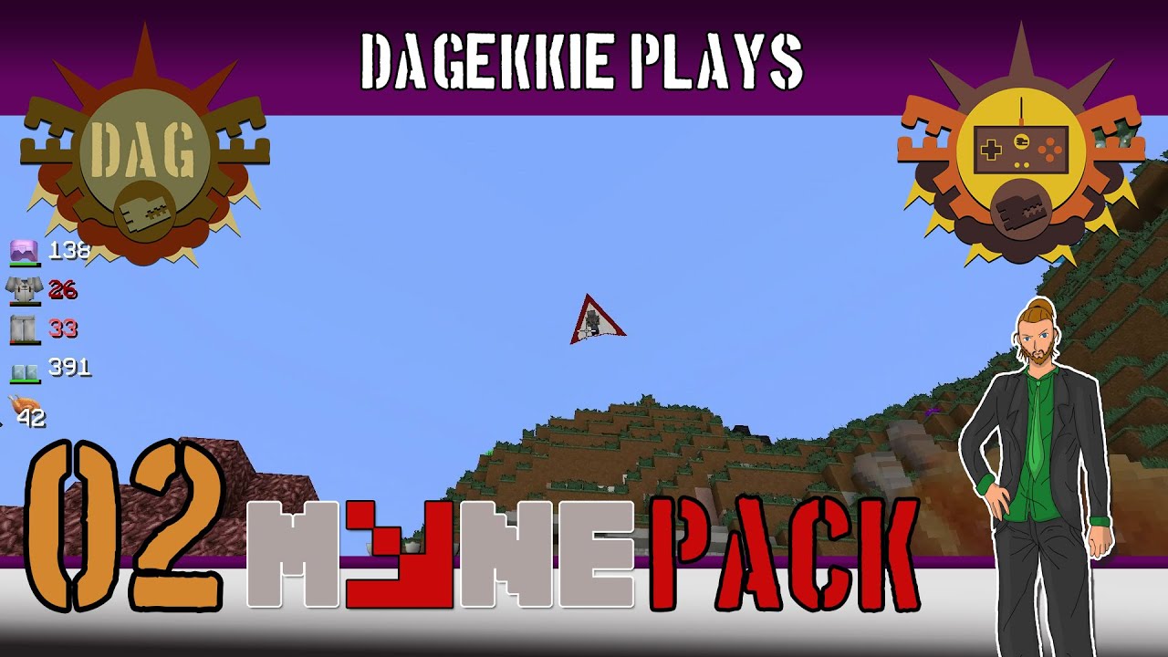 Dagekkie plays Minecraft – Mynepack SMP – S1 EP02 – Creeper Face Plate!