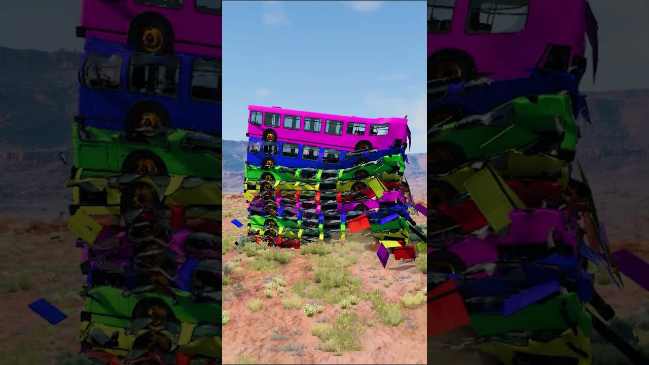 Mixed Rainbow Color Buses Crush 