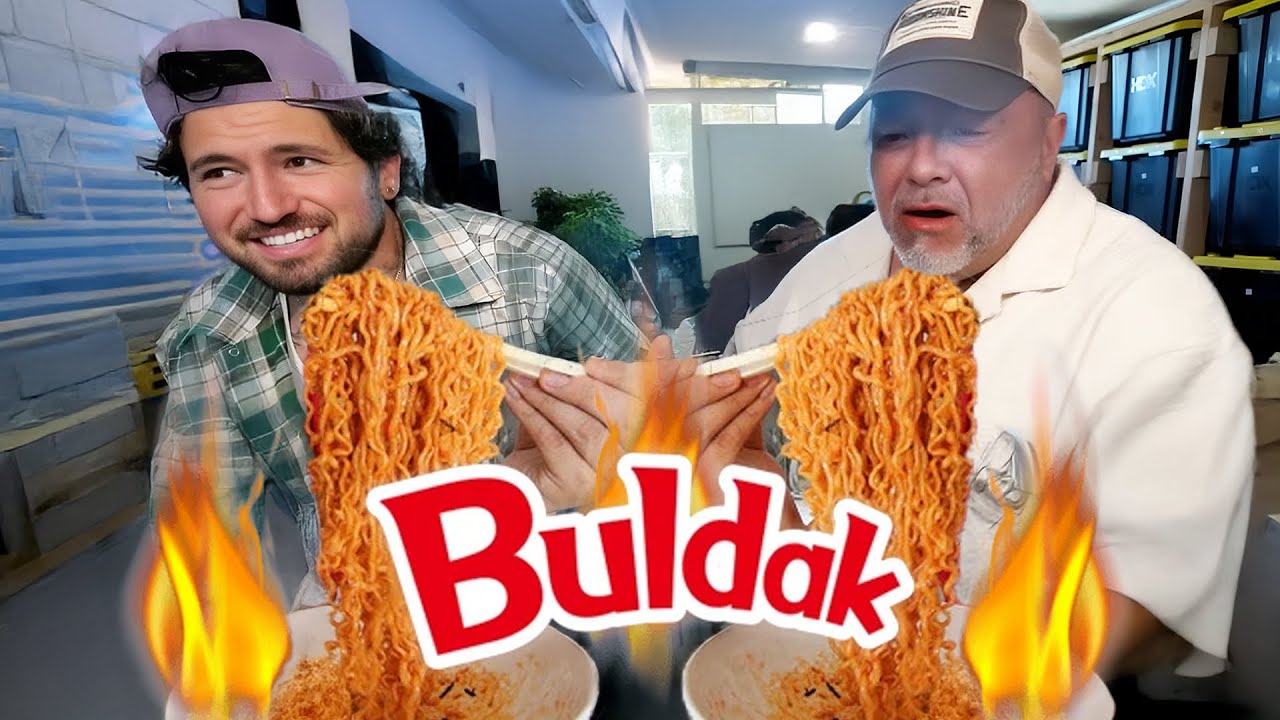 EXTRA SPICY NOODLE CHALLENGE W/ MY DAD