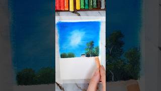 Village nature painting #art#artist#oilpastel#drawing#painting#shorts#youtubeshorts#pastel #artwork