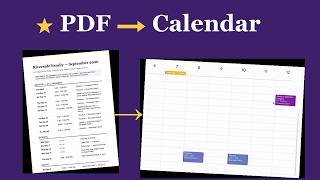 How to Import ANY Schedule into Google Calendar Free PDF Photo Link or even Paste