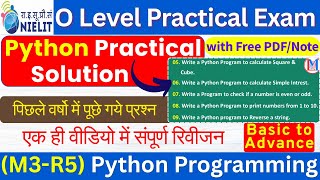 O Level Python Practical 2025 | M3-R5 Practical Solution | O Level #Python Practical Exam