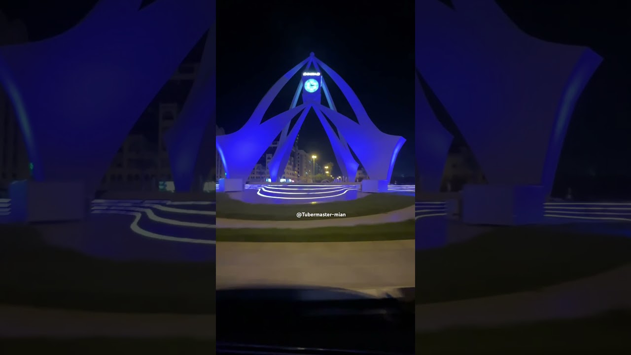 Dubai city Deira clock tower roundabout famous 