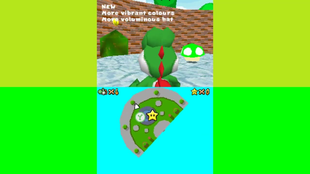 SM64DS - TotDS showcase: Improved 1-Up Mushroom model