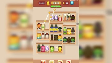 Puzzle Game LV 22 | Goods Sorting Challenge #gameplay #games #asmr #puzzle #mobilegame #sortinggame