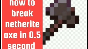 HOW TO BREAK AXE IN 0.5 SECOND / MINECRAFT