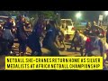 NETBALL SHE-CRANES RETURN HOME TO CELEBRATION.