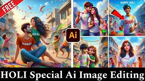 Holi special Ai image editing tutorial __Viral photo editing __bing image creator tutorial _bing