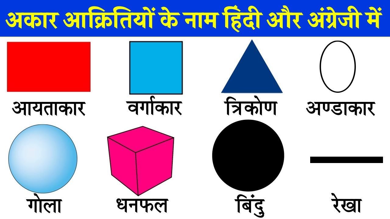 Shapes Name in English and Hindi | Shapes Vocabulary | Daily English and Hindi Speaking Word Meaning