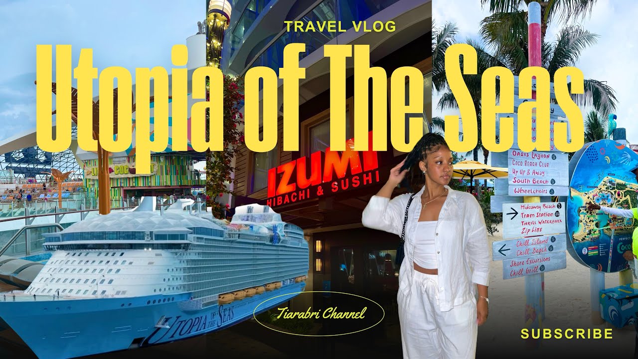 CRUISE VLOG! 3 days on Utopia Of The Seas | deck parties, zip lining, bahamas, exploring +