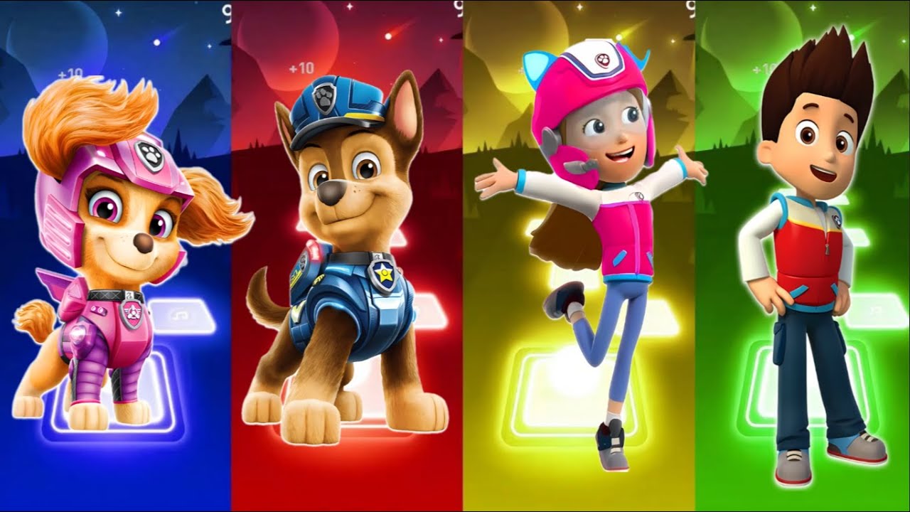 Marshall VS Paw Patrol VS Ryder VS Rubble - Tiles Hop EDM Rush8