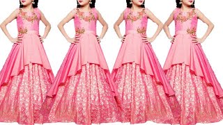 double layer long frock