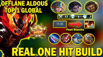ALDOUS OFFLANE REAL ONE HIT BUILD🔥FAST FARM AND FAST STACKS TIPS! ALDOUS BEST BUILD 2022 - MLBB