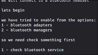 Kali Linux - How to enable Bluetooth Adapter in Kali linux or linux using Terminal | No Audio