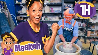 Blippi & Meekah Get Messy: Sculpting Fun with Clay | 1 HR OF MEEKAH! | Educational Videos for Kids