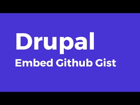Drupal - How to Embed GitHub Gist in Drupal Article