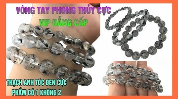 Vòng Tay Đá Phong Thủy Đá Thạch Anh Tóc Đen - Siêu Vip Sang Trọng Đẳng Cấp - Xem Ngay - AntaGems.com