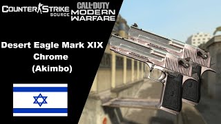 CS Source : Desert Eagle Mark XIX Chrome (Akimbo) in MWII Anims