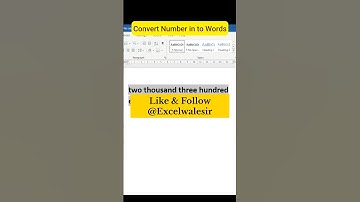 Convert Numbers into Words…. #msword #excelwalesir #mswordtricks #mswordtraining #ytshorts #training