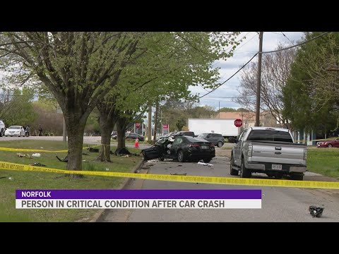 Person in critical condition after car crash - YouTube