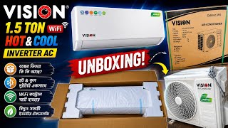 🔥 Vision 1.5 Ton WiFi Hot & Cool Inverter AC Unboxing. #VisionAC #VisionWiFiAC #HotAndCoolAC