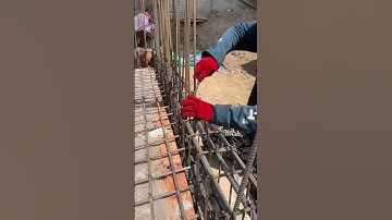 Tie install rebar wall #shorts #shortsfeed #construction
